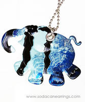 Elephant necklace hand made from recycled Monster can