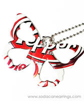Butterfly necklace hand made from recycled Diet Dr.Pepper can