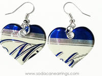 Earrings hand made from a recycled Michelob ULTRA can