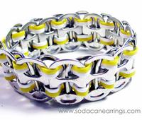 Yellow recycled pop Tab Bracelet